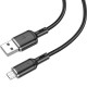 Дата кабель Borofone BX90 Cyber USB to MicroUSB (1m) Black - фото
