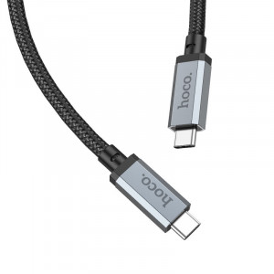 Дата кабель Hoco US05 Type-C to Type-C 100W USB4 40Gbps (1m) Black