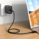 Дата кабель Acefast C6-03 USB-C to USB-C 100W zinc alloy digital display braided (2m) Black - фото
