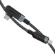 Дата кабель Acefast C5-03 USB-C to USB-C 100W right angled aluminum alloy (2m) Black - фото
