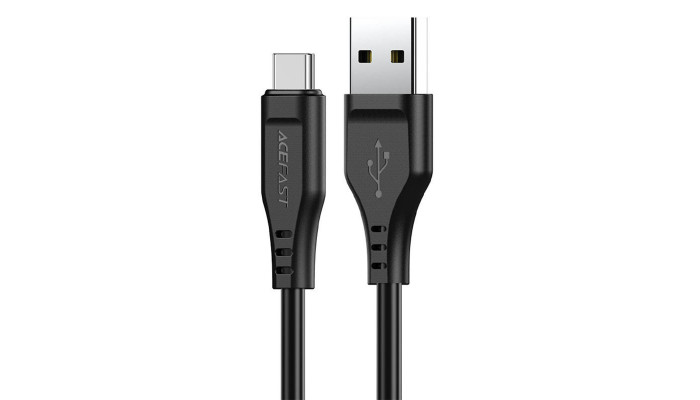 Дата кабель Acefast C3-04 USB-A to USB-C TPE (1.2m) Black - фото