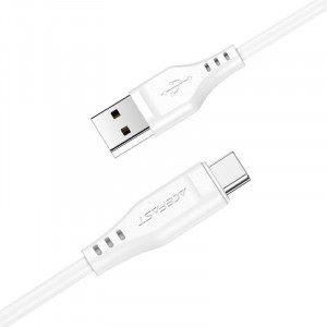 Дата кабель Acefast C3-04 USB-A to USB-C TPE (1.2m) White