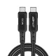 Дата кабель Acefast C4-03 USB-C to USB-C 100W aluminum alloy (2m) Black - фото