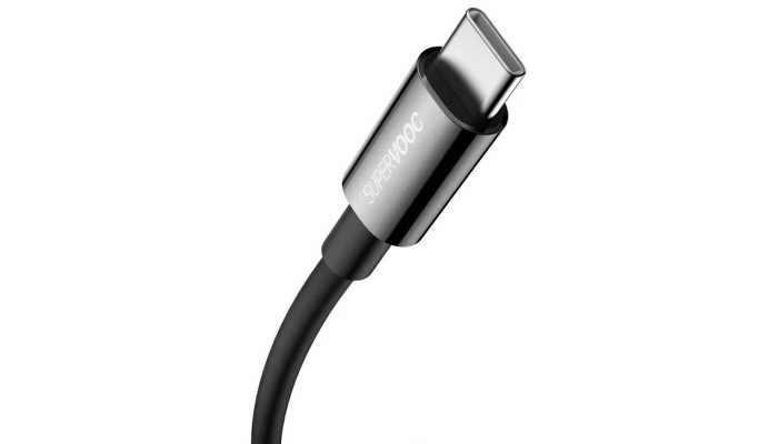 Дата кабель Baseus Superior Series (SUPERVOOC) Fast Charging USB to Type-C 65W 1m (CAYS00090) Black - фото
