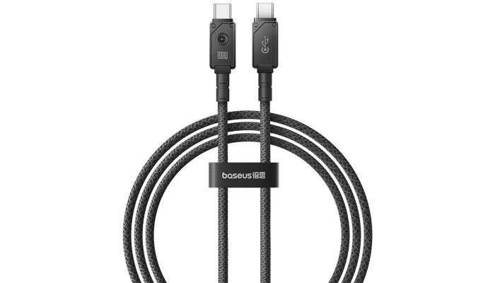Дата кабель Baseus Unbreakable Series Fast Charging Type-C to Type-C 100W 1m (P10355800111-0) Black - фото