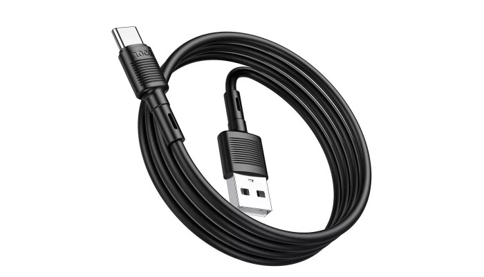 Дата кабель Hoco X83 Victory USB to Type-C (1m) Black - фото