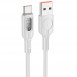 Дата кабель Hoco U120 Transparent explore intelligent power-off USB to Type-C 5A (1.2m) Gray