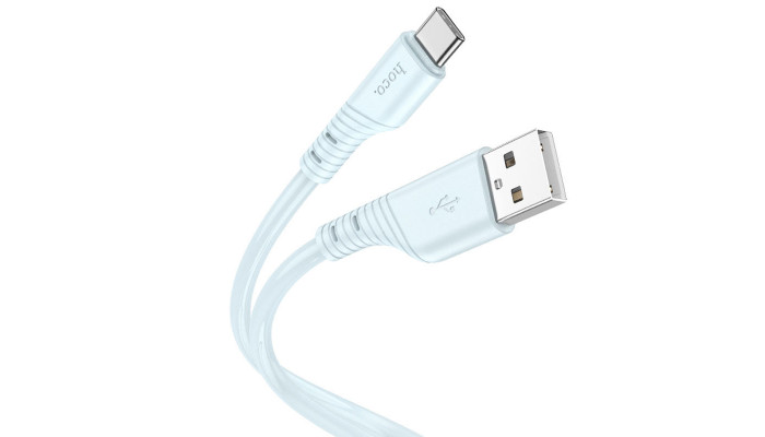 Дата кабель Hoco X97 Crystal color USB to Type-C (1m) Light blue - фото