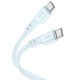 Дата кабель Hoco X97 Crystal color Type-C to Type-C 60W (1m) Light blue - фото