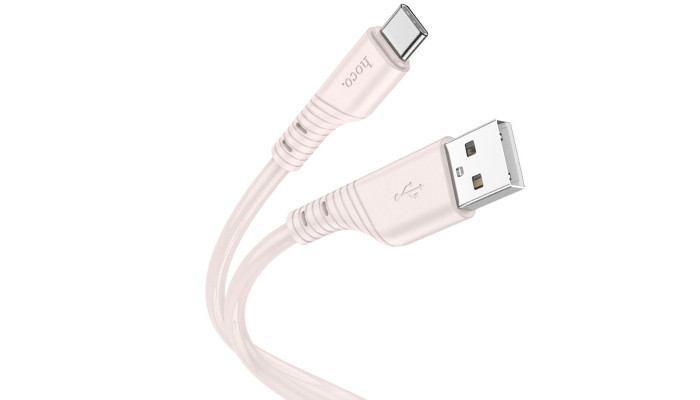 Дата кабель Hoco X97 Crystal color USB to Type-C (1m) Light pink - фото