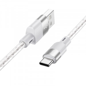 Дата кабель Hoco X99 Crystal Junction USB to Type-C (1m) Gray