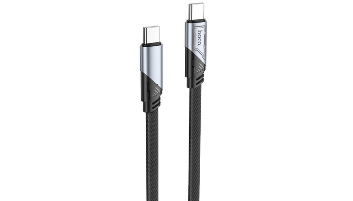 Дата кабель Hoco U119 Machine charging data Type-C to Type-C 60W (1.2m) Black - фото