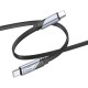 Дата кабель Hoco U119 Machine charging data Type-C to Type-C 60W (1.2m) Black - фото