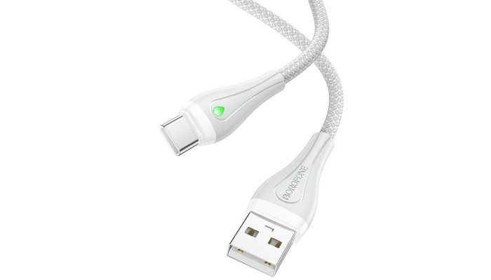 Дата кабель Borofone BX100 Advantage USB to Type-C (1m) Gray - фото