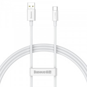 Дата кабель Baseus Superior Series (SUPERVOOC) Fast Charging USB to Type-C 65W 1m (CAYS00090) White