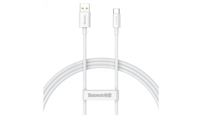 Дата кабель Baseus Superior Series (SUPERVOOC) Fast Charging USB to Type-C 65W 1m (CAYS00090) White - фото