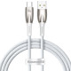 Дата кабель Baseus Glimmer Series Fast Charging Data Cable USB to Type-C 100W 1m (CADH00040) White - фото