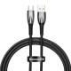 Дата кабель Baseus Glimmer Series Fast Charging Data Cable USB to Type-C 100W 1m (CADH00040) Black - фото