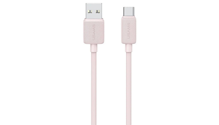 Дата кабель USAMS US-SJ688 USB to Type-C 3A KY Series (1m) Pink - фото