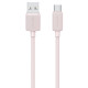 Дата кабель USAMS US-SJ688 USB to Type-C 3A KY Series (1m) Pink - фото