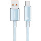 Дата кабель USAMS US-SJ658 USB to Type-C 6A Cloud Series (1.2m) Blue - фото