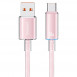 Дата кабель USAMS US-SJ658 USB to Type-C 6A Cloud Series (1.2m) Pink