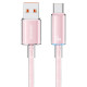 Дата кабель USAMS US-SJ658 USB to Type-C 6A Cloud Series (1.2m) Pink - фото