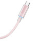 Дата кабель USAMS US-SJ658 USB to Type-C 6A Cloud Series (1.2m) Pink - фото