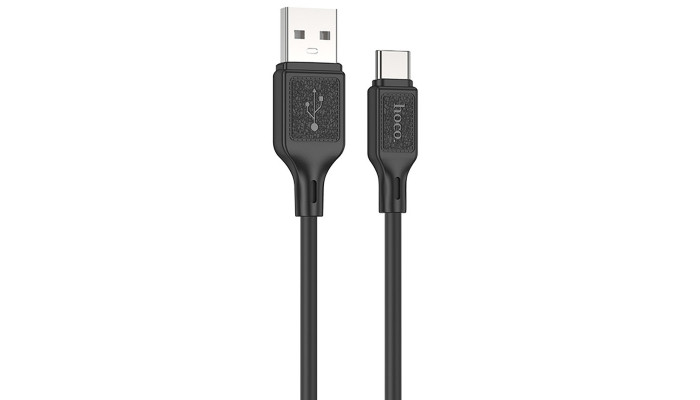 Дата кабель Hoco X90 Cool silicone USB to Type-C (1m) Black - фото