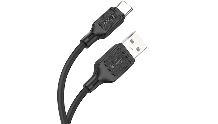 Дата кабель Hoco X90 Cool silicone USB to Type-C (1m) Black - фото