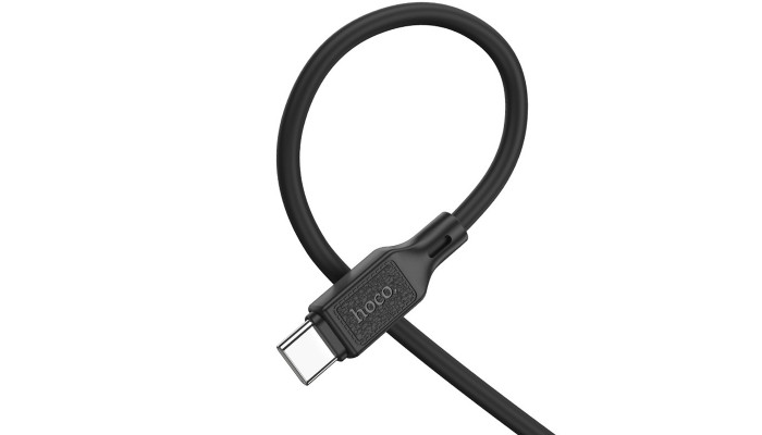 Дата кабель Hoco X90 Cool silicone USB to Type-C (1m) Black - фото