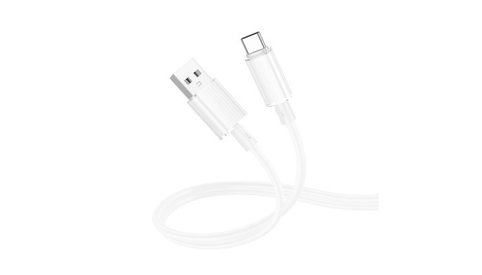 Дата кабель Borofone BX112 Lemon USB to Type-C 3.0A (1m) White - фото