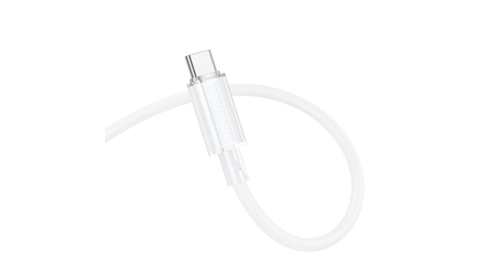 Дата кабель Borofone BX112 Lemon USB to Type-C 3.0A (1m) White - фото