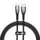 Дата кабель Baseus Glimmer Series Fast Charging Data Cable USB to Type-C 100W 2m (CADH00050) Black - фото