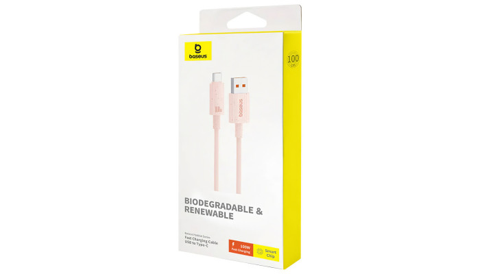 Дата кабель Baseus Habitat Series Fast Charging USB to Type-C 100W (1m) (P10360203421) Wheat Pink - фото