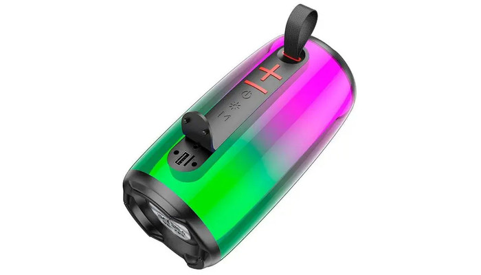 Портативная колонка Hoco HC18 Jumper colorful luminous Black - фото