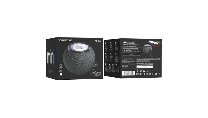 Портативна колонка Borofone BR23 Sound ripple sports Black - фото