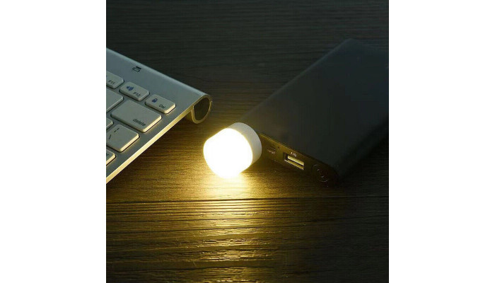 USB лампа LED 1W Білий / Циліндр - фото