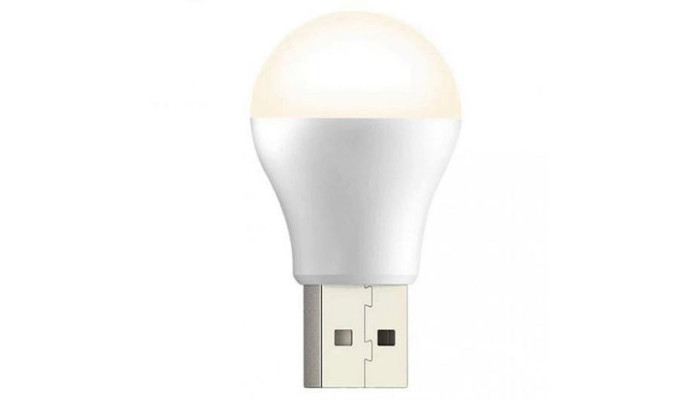 USB лампа LED 1W Білий / Круглий - фото