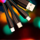 Автомобильное зарядное устройство Usams C13 2.1A Dual USB + U35 3IN1 Charging Cable (1m) Черный - фото