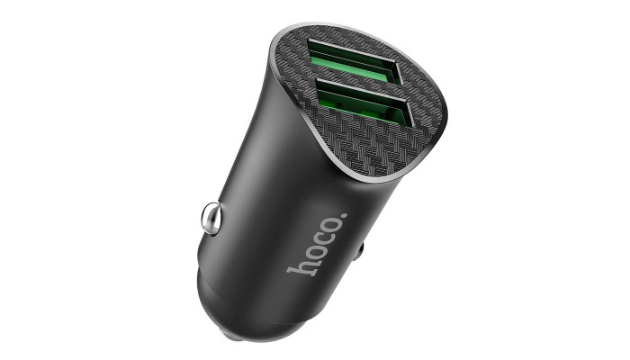 Автомобільний зарядний пристрій Hoco Z39 QC3.0 (2USB) Чорний - фото