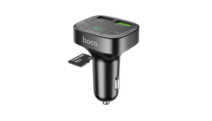Автомобильное зарядное устройство FM модулятор HOCO E59 Черный - фото