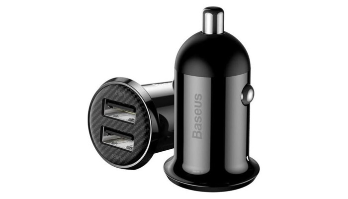 Автомобильное зарядное устройство Baseus Grain Pro (2USB 4.8A) (CCALLP) Черный - фото