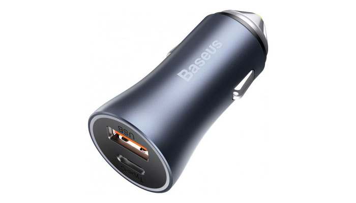 Автомобильное зарядное устройство Baseus Golden Contactor Pro 40W USB + Type-C (CCJD-0G) Серый - фото