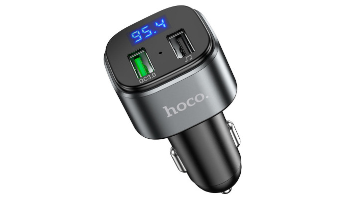 Автомобильное зарядное устройство FM модулятор HOCO E67 QC3.0 Черный - фото