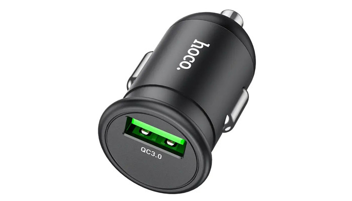 Автомобільний зарядний пристрій Hoco Z43 QC3.0 (1USB/18W) Чорний - фото