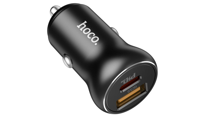 Автомобильное зарядное устройство Hoco NZ5 Smooth road PD30W + QC3.0 Черный - фото