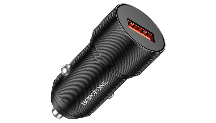 Автомобільний зарядний пристрій Borofone BZ19A QC3.0 + Micro-USB Black - фото