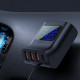Автомобильное зарядное устройство Acefast B8 digital display car HUB charger Black - фото