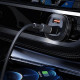 Автомобільний зарядний пристрій Acefast B3 66W(USB-C+USB-C+USB-A) three-port metal car charger Black - фото